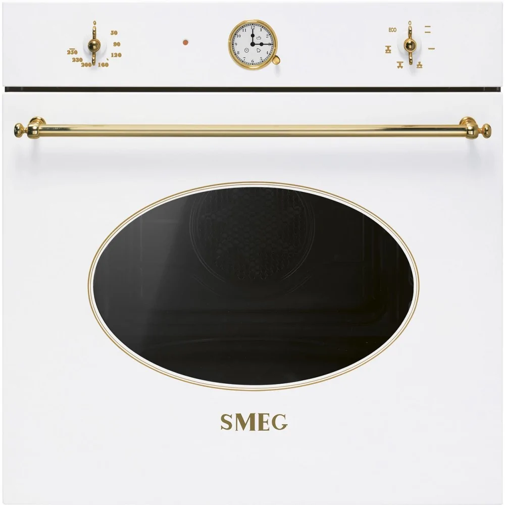 Forno Ventilato Smeg SF68C1B Coloniale - Bianco/Ottone