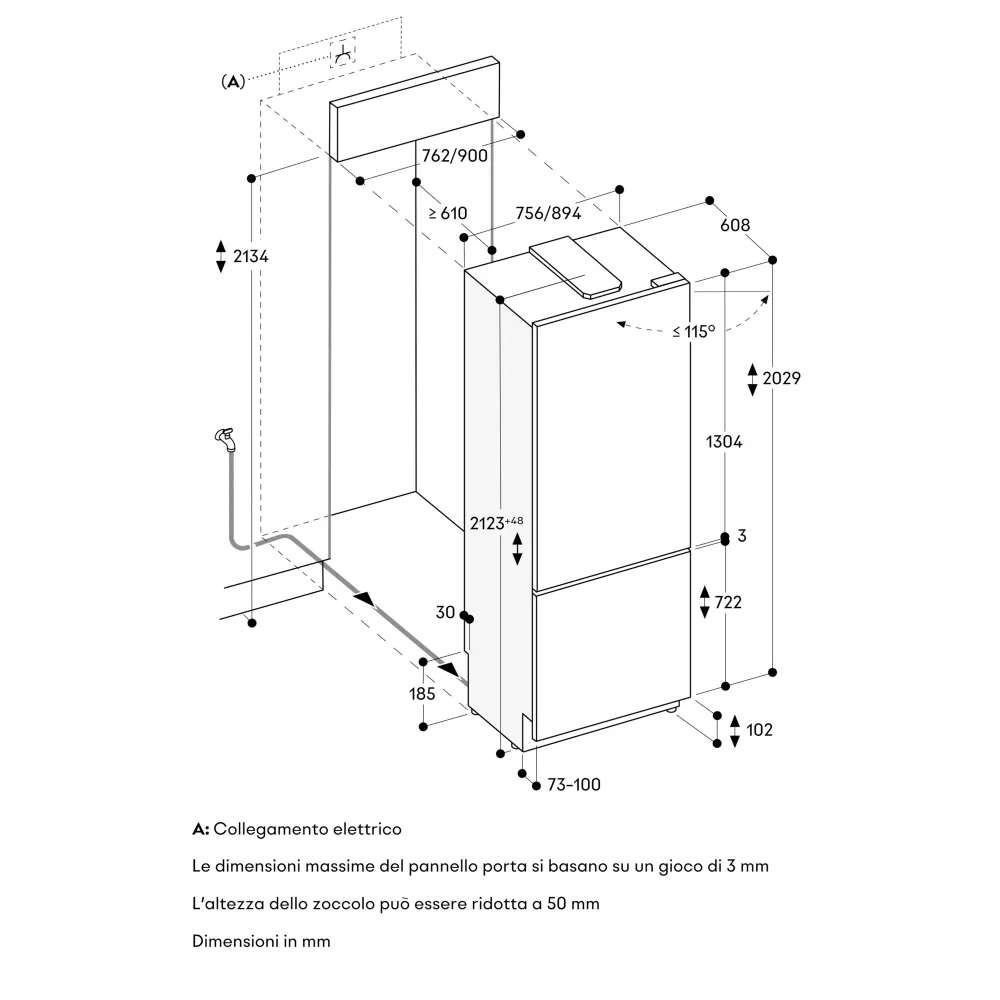 Gaggenau RVB 497 190 | Vario Réfrigérateur 90cm Scolaire Acier inox