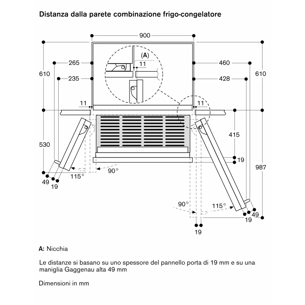 Gaggenau RVB 497 190 | Frigorífico Vario 90 cm de acero inoxidable oscuro.