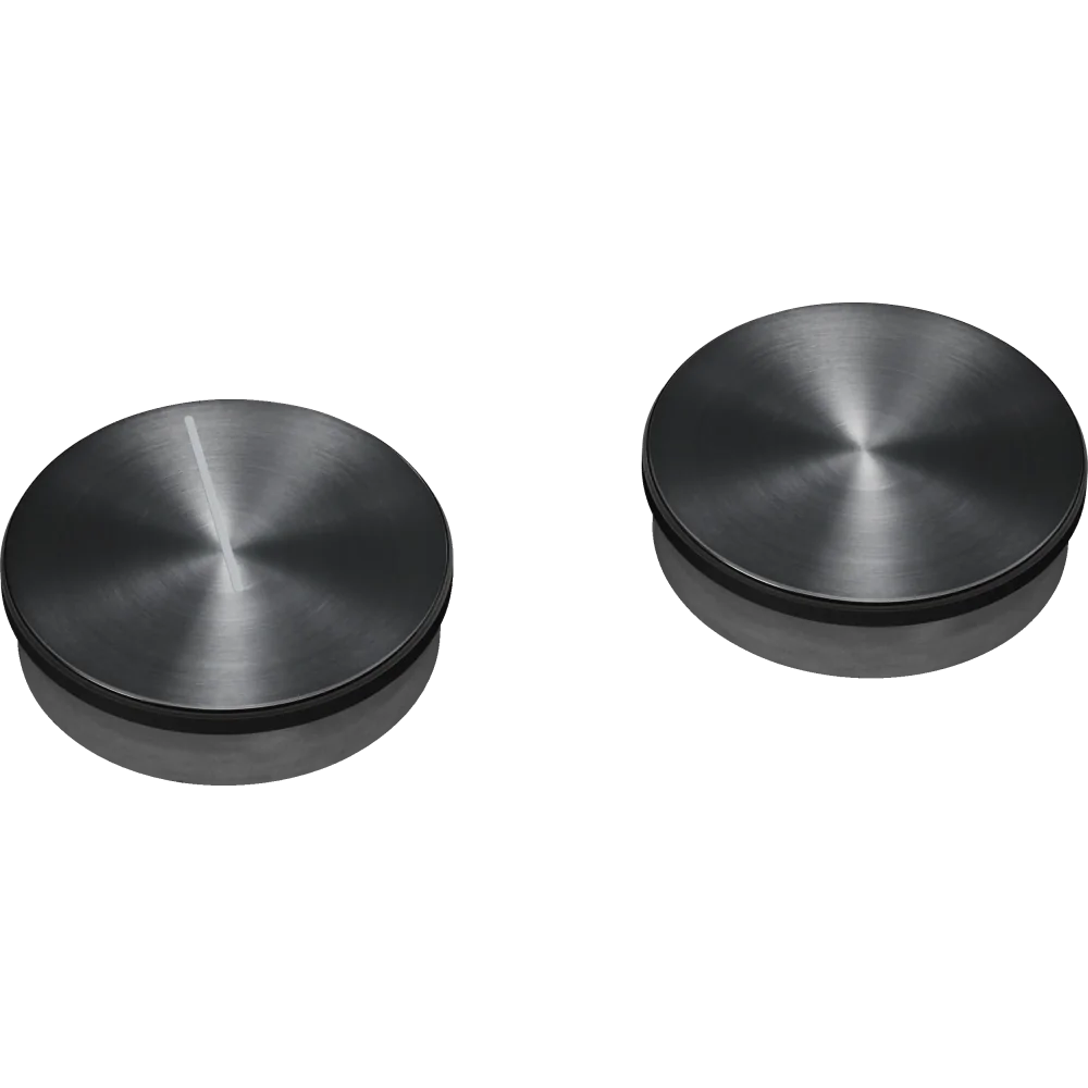 Knöpfe Gaggenau BA 090 100 in schwarzem Stahl (Set)