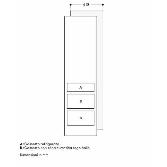 Vario RVC 467 190 freezer Gaggenau Side-by-side 61 cm