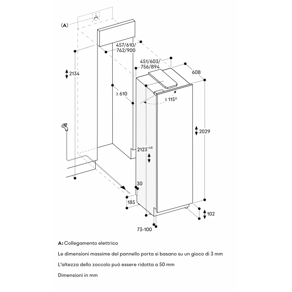 Vario Freezer RVF 477 190 Gaggenau Fabricadora de hielo NOFROST 76,2cm