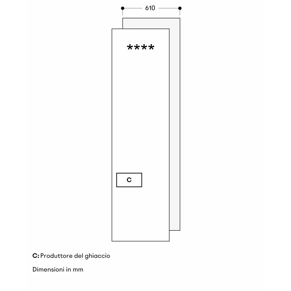 Vario Freezer RVF 467 190 Gaggenau Fabricadora de hielo NOFROST 61cm