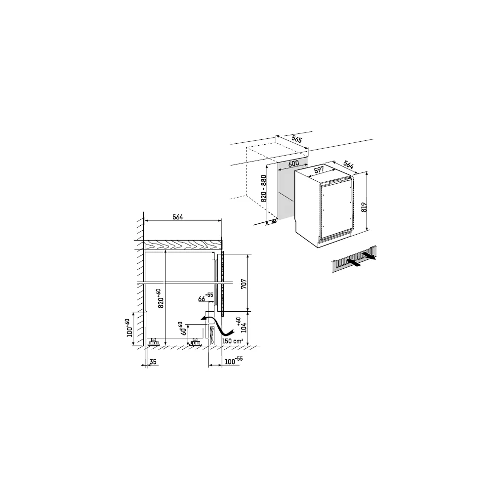 Liebherr UORPR 365i | Criado submustado refrigerador incorporado