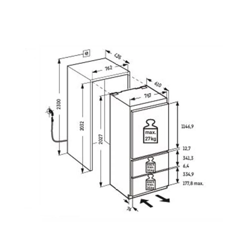 Liebherr ECBNe 7871 | Combinato Incasso 76 cm BioFresh E