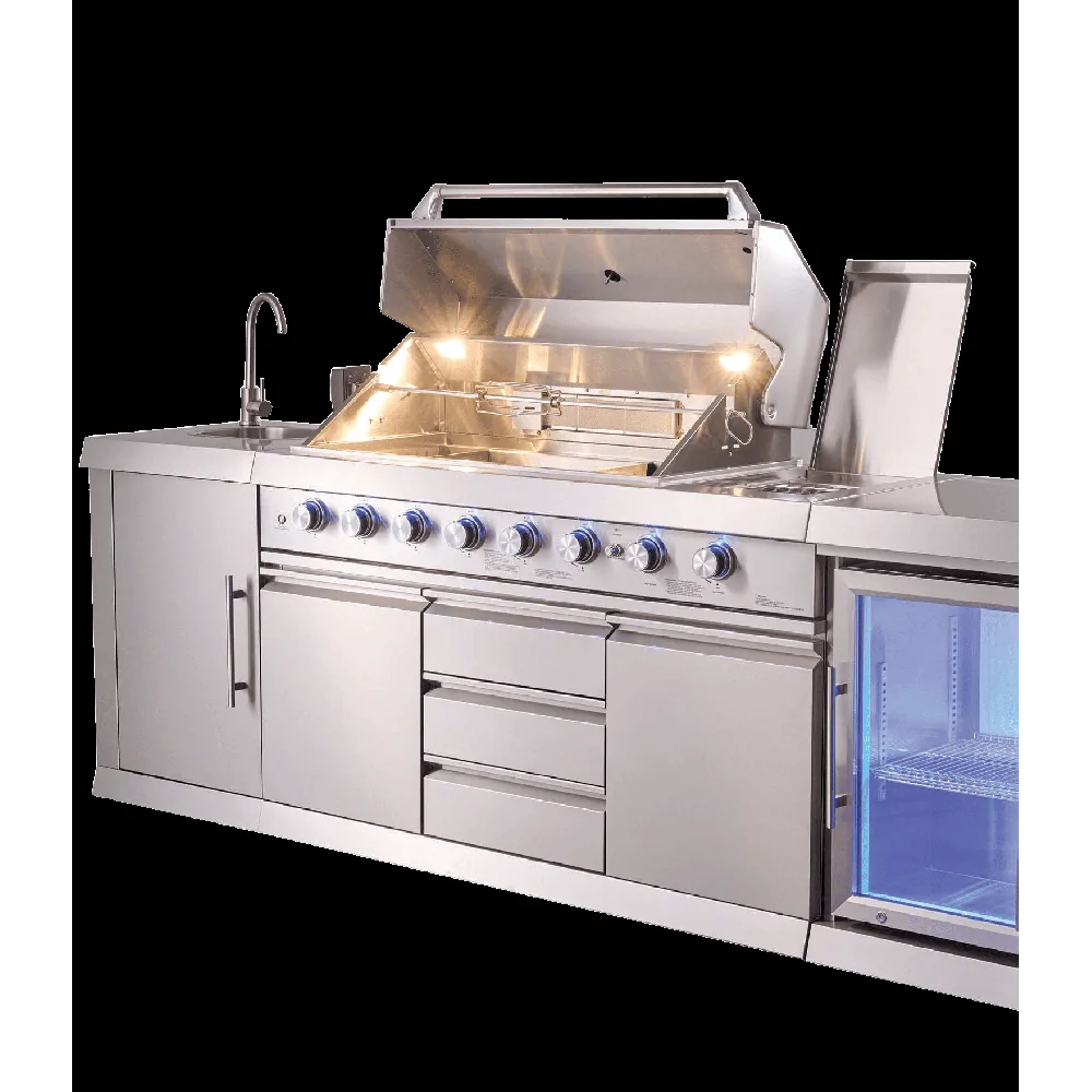 Lofra QPS286C2GL / C | Cocina al aire libre 280cm de acero inoxidable BBQ