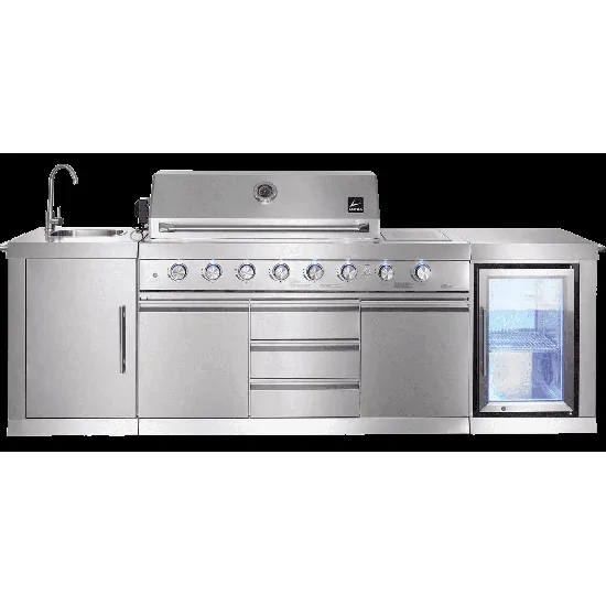Lofra QPS286C2GL / C | Cocina al aire libre 280cm de acero inoxidable BBQ