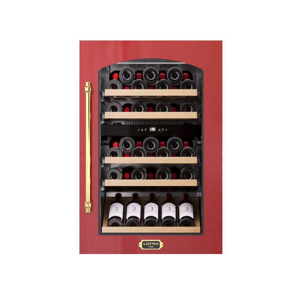Lofra ZBRR41MD | Cantinetta Vino 41 Bottiglie Rosso Finiture Bronzo