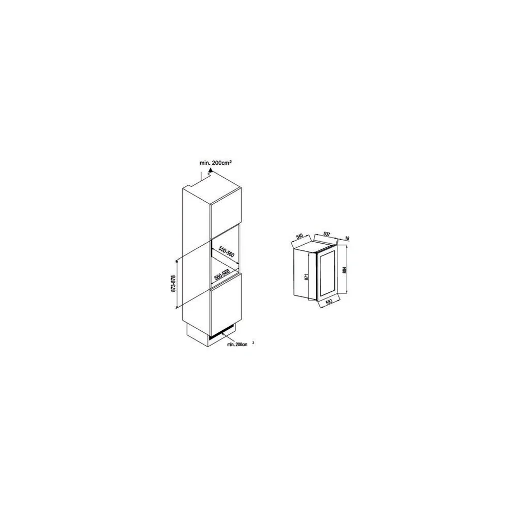 Lofra ZBRS41MD | Wine wine cellar 41 Dolce stainless steel bottles