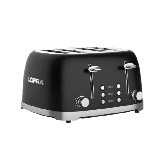 Lofra ITANM46E / 1 | Tostadora 4 rebanadas Negro Matt XL 6 niveles
