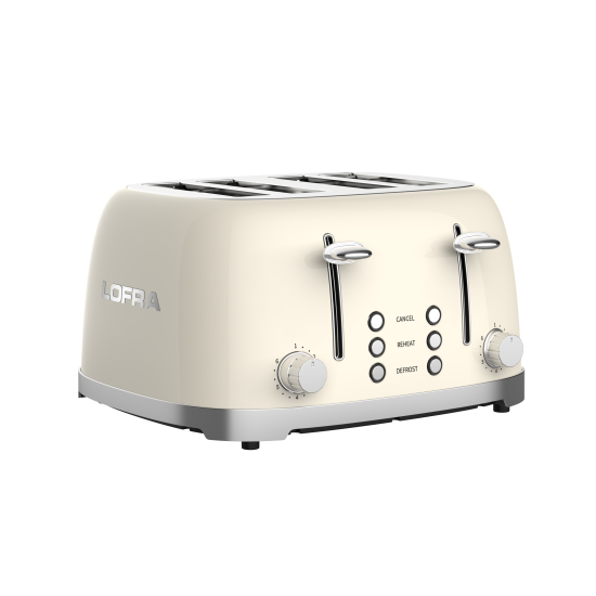 Lofra ITANM46E / 1 | Grille-pain 4 tranches noires matt xl 6 niveaux