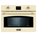 Lofra FMRNM66ME | Micro-ondes intégrée intégrée 38L noir mat : couleurs - Ivoire, Finition des boutons et de la main courante - Brass
