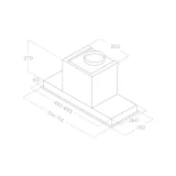 Cappa Elica Hidden 2.0 52 cm Nero Soft Touch | Classe A
