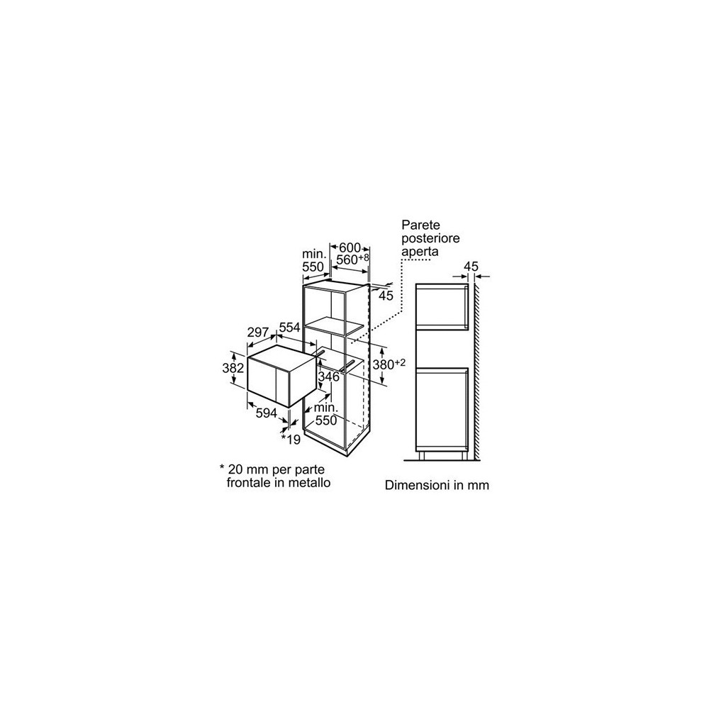 siemens microonde da incasso a pensile IQ500 microonde in acciaio inox HF15M564