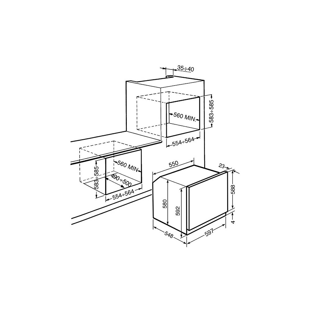 smeg sf6903x Horno ventilado, 60 cm, acero inoxidable