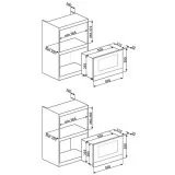 Microonde, Da incasso, Microonde con grill, Acciaio Inox