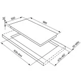 SMEG Plan de cocina, 90 cm, acero inoxidable SRV596-5