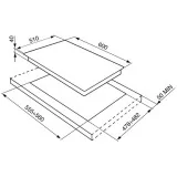 plan de cuisson, 60 cm, acier inoxydable. P261XGH