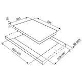smeg Plan de cocina, 60 cm, acero inoxidable. SR264X