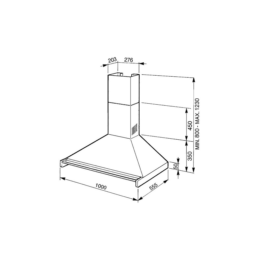 smeg kd100x-2 CAPPA A PARETE 100CM