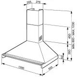 smeg kd120x-2 CAPPA A PARETE 120CM