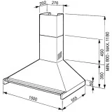 smeg KD150X-2 cappa a parete 150 cm