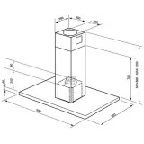 campana de la isla KI120XE, 120 cm, acero inoxidable satinado.