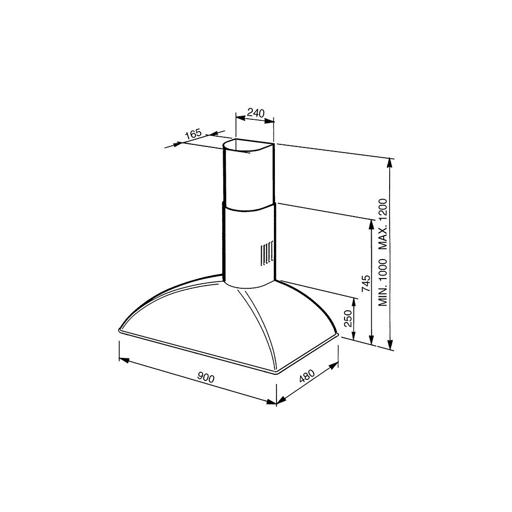 smeg kse89ra2 Cappa a parete, 90 cm, rame