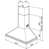smeg ksed65xe Cappa a parete, 60 cm, acciaio inox satinato