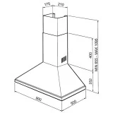 smeg ksed92x Cappa a parete, 90 cm