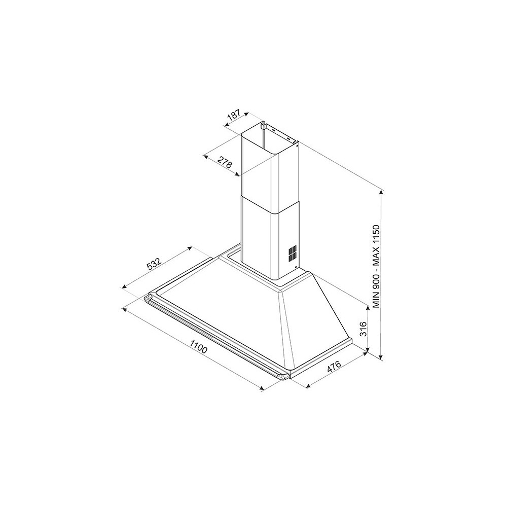 smeg KT110PE Cappa a Parete