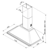 smeg ktr110x Cappa a parete, 110 cm,