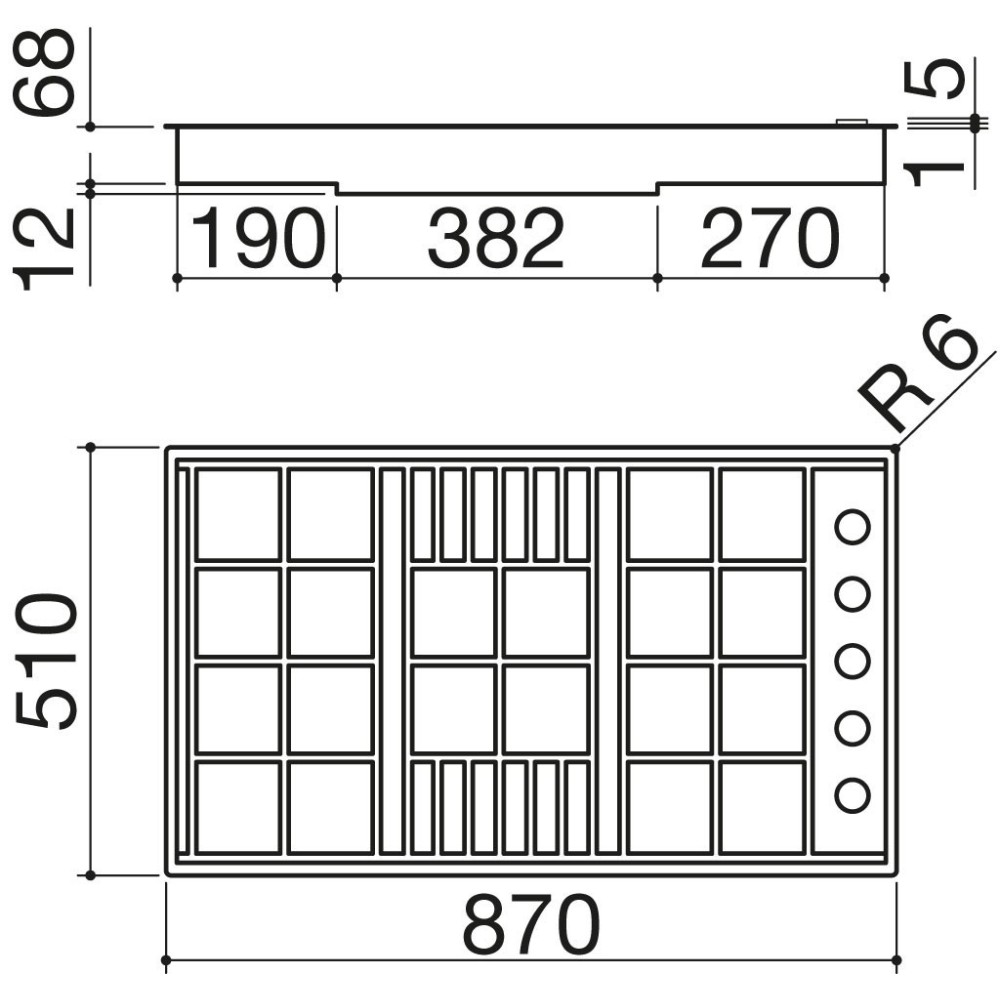 1plb5 Barazza Plan de cuisson du gaz