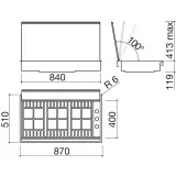 barazza 1plbc2t PIANO COTTURA LAB DA 90