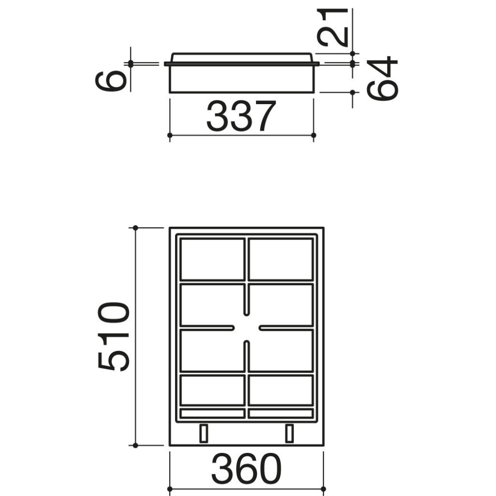 1pbf Barazza Plan de cocina de gas