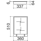 1pbftk Barazza Cocina de piso para Teppanyaki