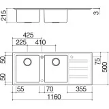 1les12 Barazza Lavello en Incasso Bordo Ribassato