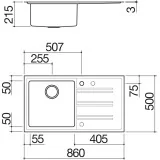 barazza 1les91ps LAVELLO EASY INCASSO BORDO PIATTO E FILO DA 86×51