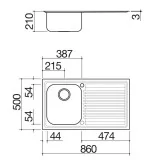 barazza 1lfs82 LAVELLO B_FAST INCASSO DA 79×50
