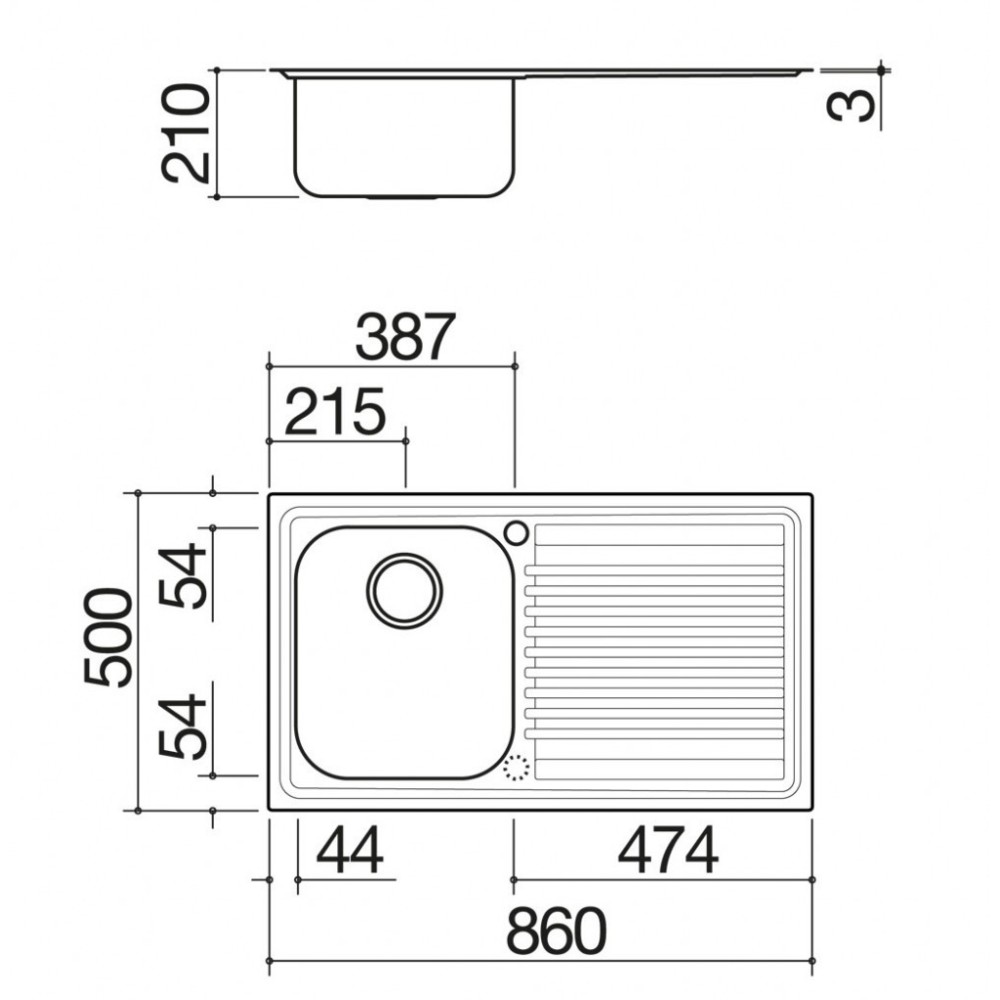 barazza 1lfs91d LAVELLO B_FAST INCASSO DA 86×50