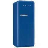 "Smeg Fab28RBE5 : Réfrigérateur bleu classique des années 50".