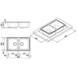 smeg lz862a Lavello sintetico da incasso, antracite,