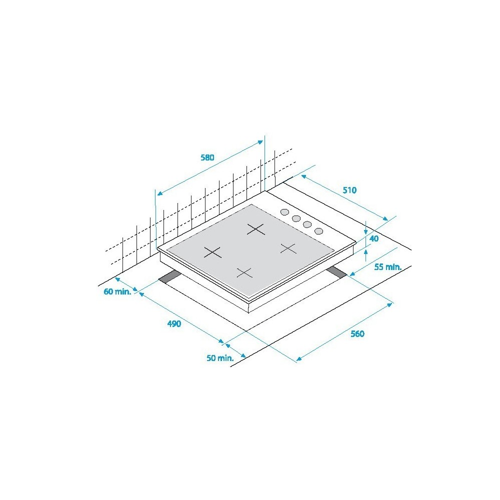 Beko Piano Cottura a Gas HIZG64120SX da 60 cm