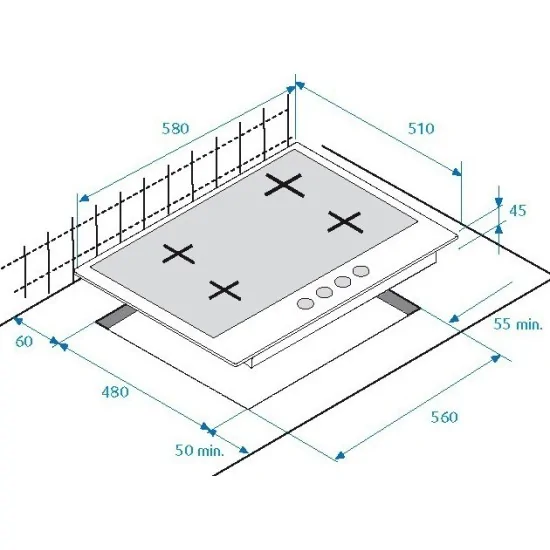 Beko Piano Cottura a Gas HIMG64224SAR Ghisa da 60 cm