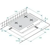 Beko HIMG64224SAR Газовый пол 60 см