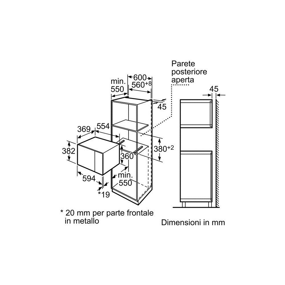bosch hmt84m664 Microonde da incasso 
