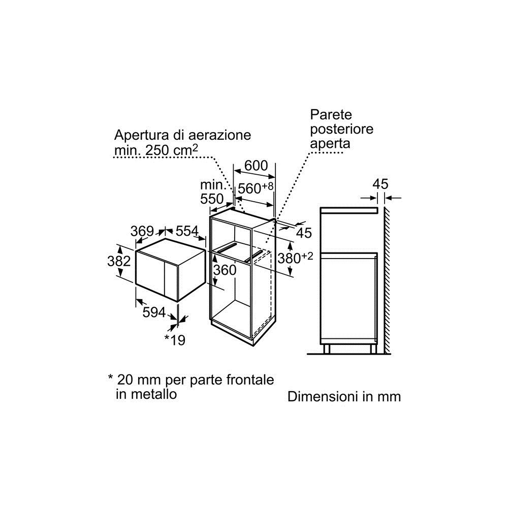 bosch hmt84m664 Microonde da incasso 